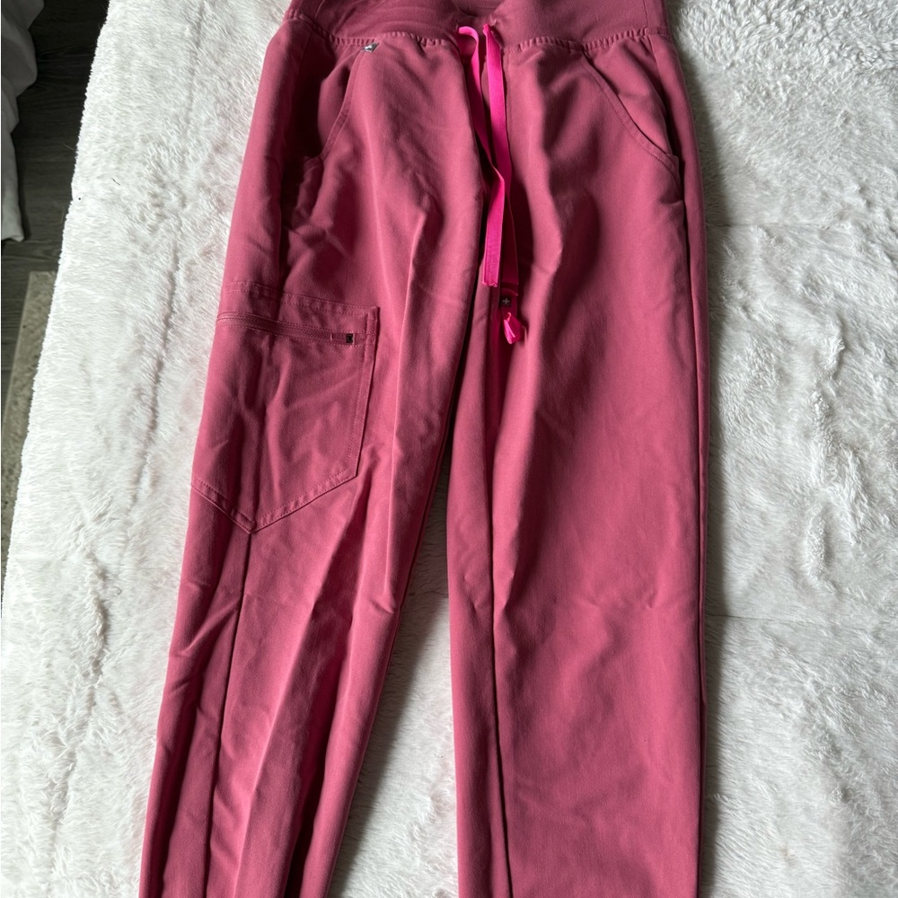Figs Mauve Pink Drawstring Jogger Pants